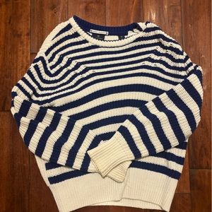 Scotch and Soda Striped Sweater, Blue and White, Size Small
